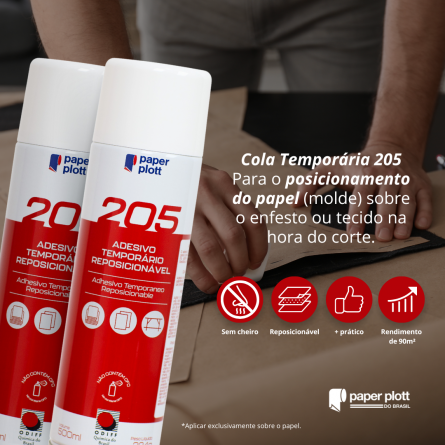 Cola 205 Spray Temporária Patchwork Bordados Tecidos – 500 ml