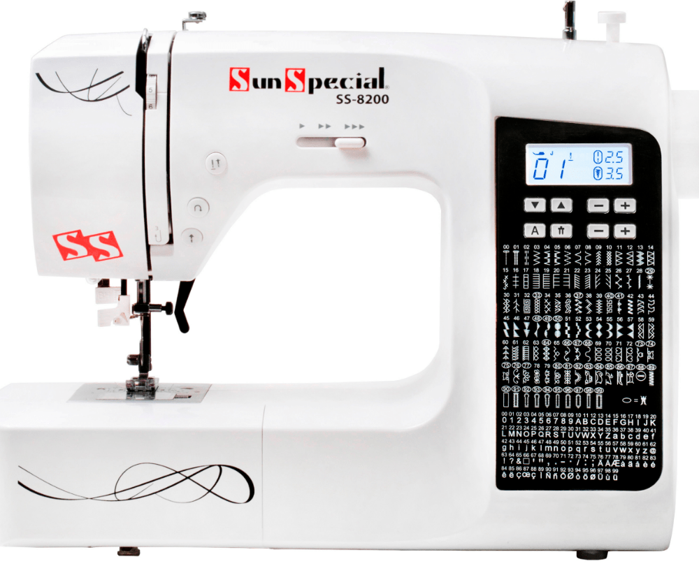 Máquina Costura Doméstica Sun Special Ss-8200 Eletrônica 200 pontos Bivolt