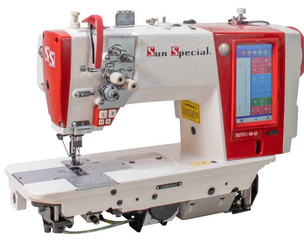 Máquina Costura Industrial Pespontadeira Eletrônica Barra Alternada SS275II-DM-QI 220V – Sun Special